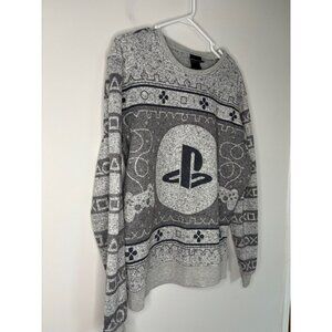 PLAYSTATION Sweater Mens M Dual Shock PS3 Sony Crew Neck Long Sleeve Knit